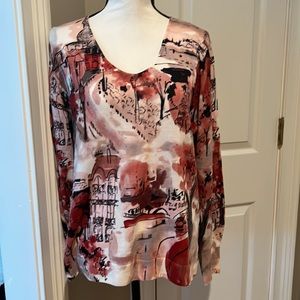 CURATED BY RUA'H KIBRIYA: Vintage L Merino Wool Paris-Print Sweater